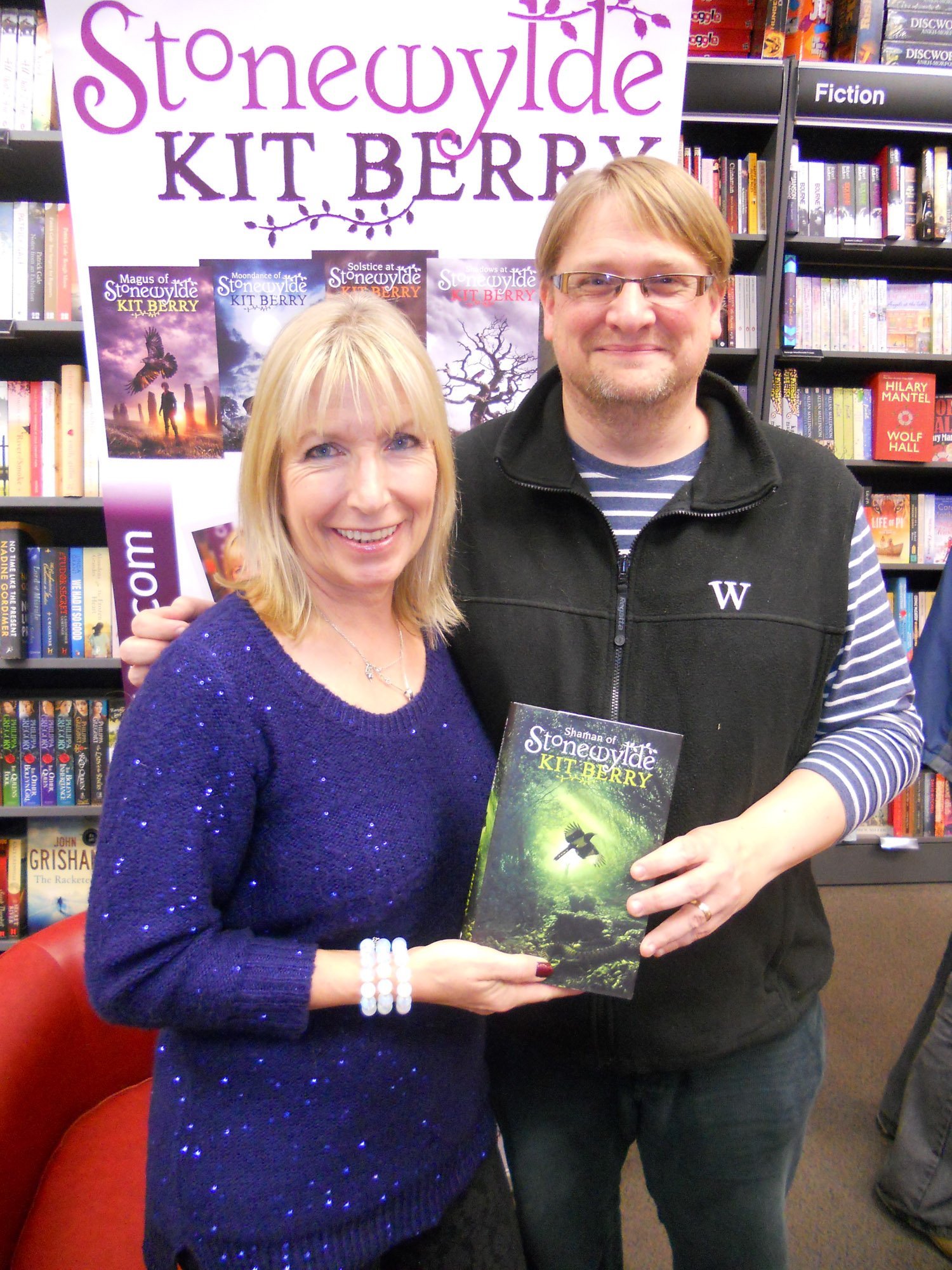 Kit Berry with fan at Waterstones Yeovil