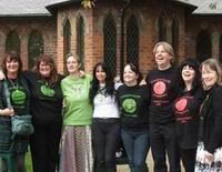 Stonewylde fans in their t-shirts at Gorton Monastery, Manchester